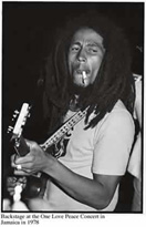Bob Marley at backstage