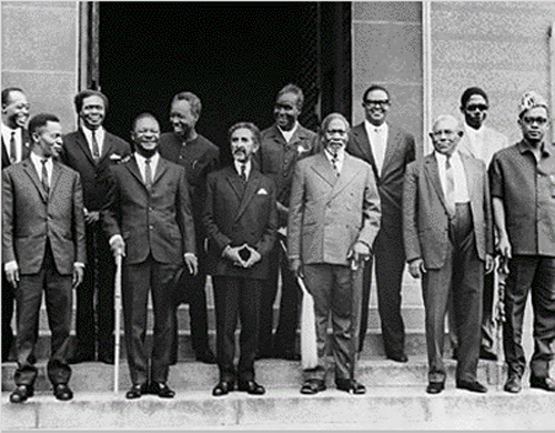 Haile Selassie with African leaders